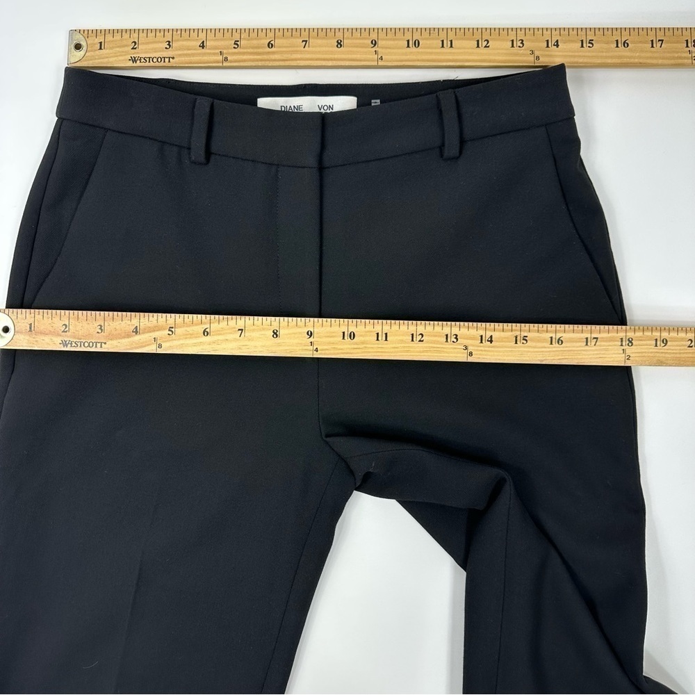 DIANE von FURSTENBERG Trouser Pants Sz 4 Black Straight - Picture 9 of 17